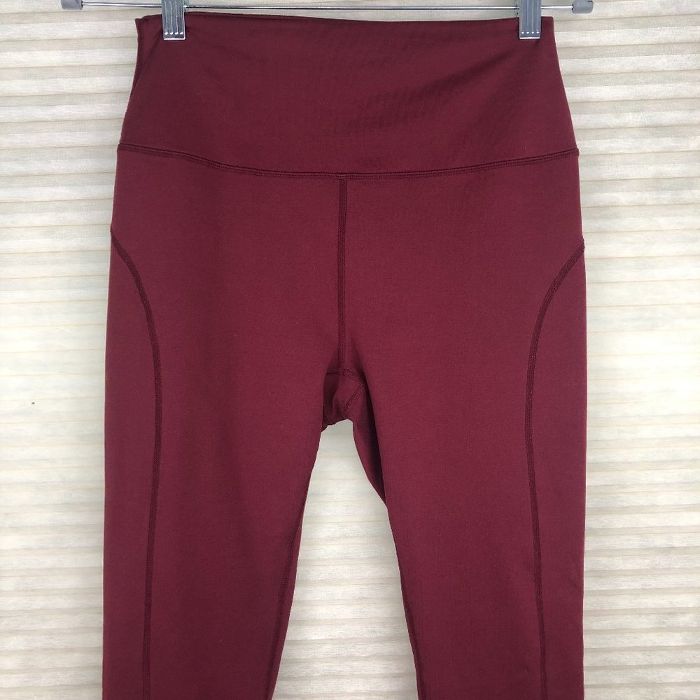 Free People Movement Good Times Ultra High Rise Extra Ling Maroon Leggings Yoga - Picture 5 of 14